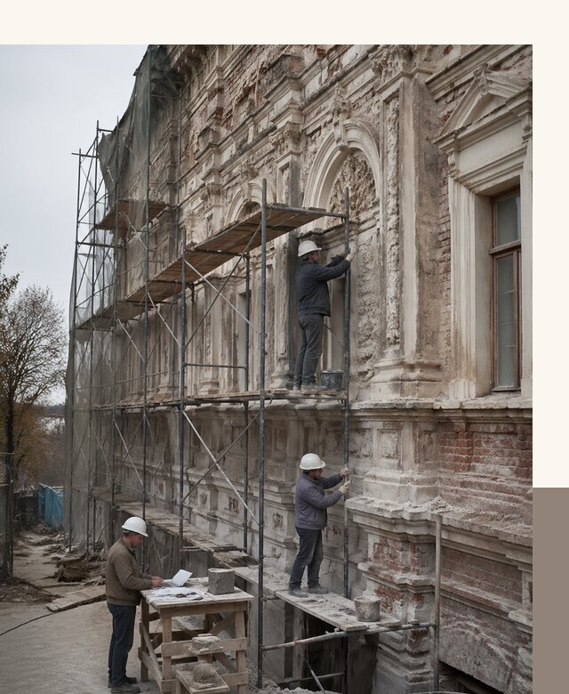 Реставрация объектов культурного наследия под ключ в Лесосибирске